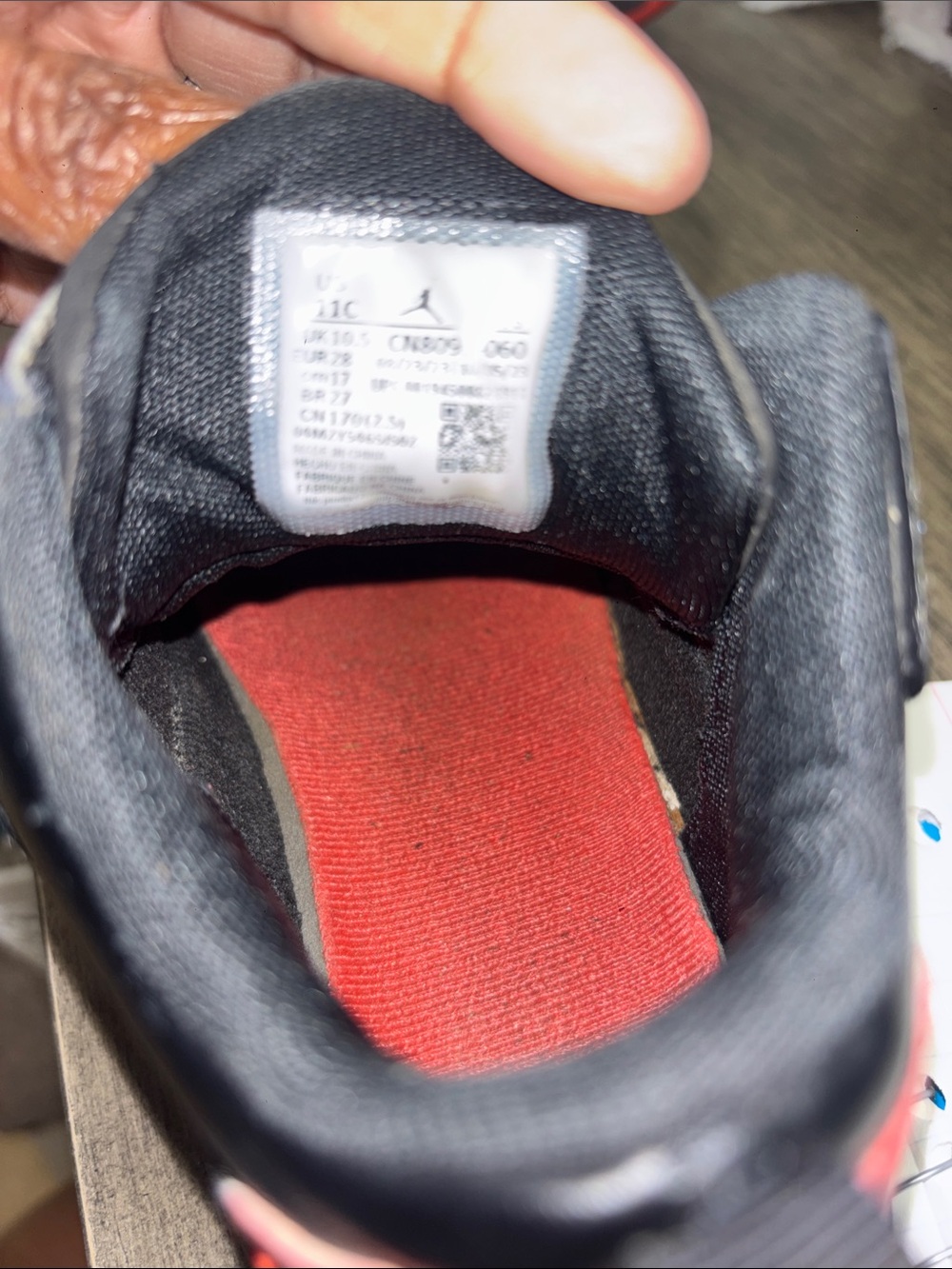 Nike Kids Black and Red Jordan Sneakers - Picture 2 of 7